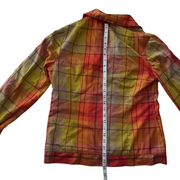 Vintage Ivan Fredric’s of CA Plaid Button Down Blouse | Orange/Multi | Small est - Picture 6 of 7